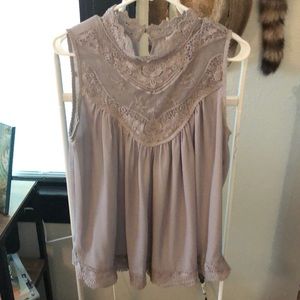 Lace detail vintage style tank top